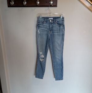 Good American Good Curve Distressed Blue Women's Jeans Size 4/27
